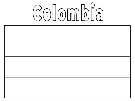 Colombia Flag coloring page - Download, Print or Color Online for Free