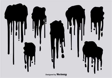 Black spray paint drips vectors - Download Free Vector Art, Stock ...