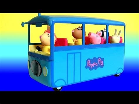 Peppa Pig School Bus Toy Review with Miss Rabbit 2016 - Cerdita Peppa ...