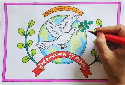 World Peace day drawing, International day of Peace poster making ...