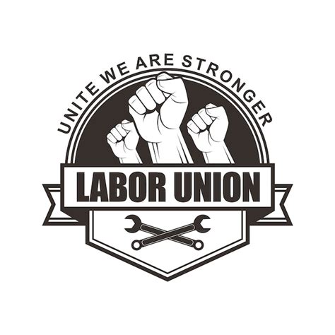 Premium Vector | Vector logo, badge, emblem, symbol design for labor union