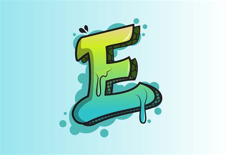 Graffiti Letter E Premium Vector Graphic by K for Kreative · Creative ...