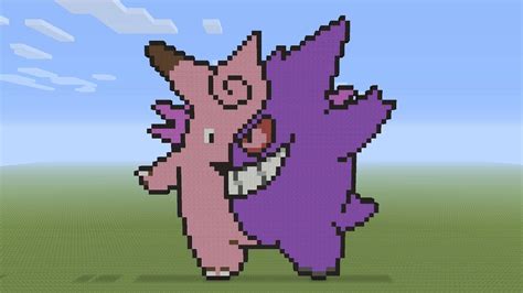 Minecraft Pixel Art - Clefable Gengar Fusion | Pixel art, Minecraft ...