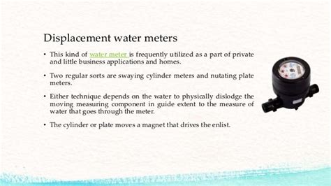 Different Water meter Types