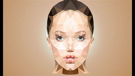 Illustrator Tutorial: Low Poly Portrait !! Polygonal portrait - YouTube