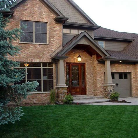 45 Stylish Exterior Paint Colors Brown Brick Ideas To Try Today | Brick ...