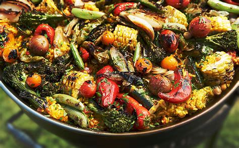 Grilled Vegetable Paella Recipe - Barbecuebible.com