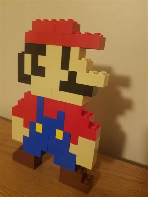 Lego 8 bit Mario Custom build. 61 bricks. Nintendo Super | Etsy