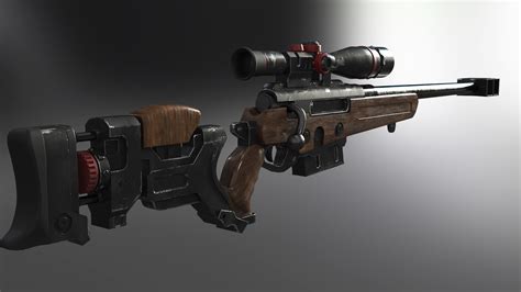 ArtStation - Sci-fi sniper rifle