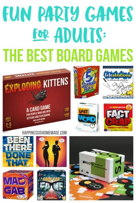 Fun Party Games for Adults: Board Games - Happiness is Homemade