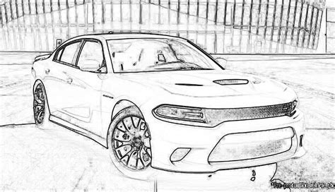 Printable Coloring Pages Of A 2019 Dodge Hellcat Challenger ...