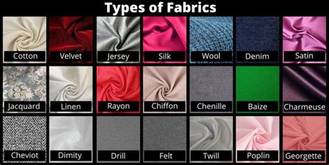 14 Types Of Clothing Fabric | Example NG