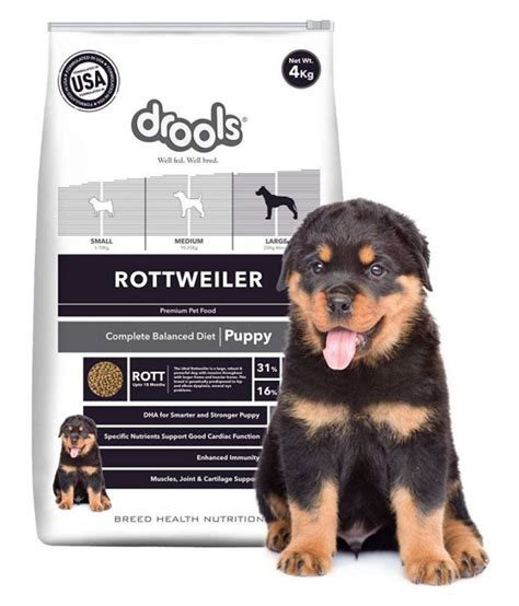 Drools Rottweiler Puppy Dog Food, 4 kg: Buy Drools Rottweiler Puppy Dog ...