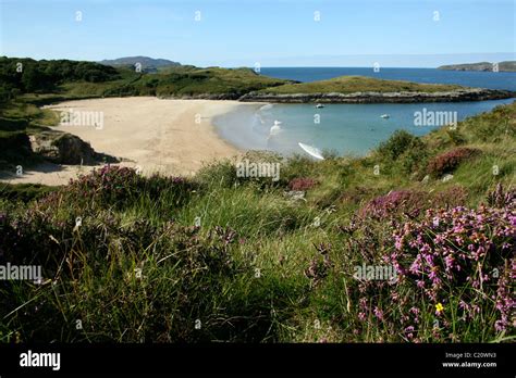 Beach on Ards Peninsula by Creeslough monastery, Donegal, Ireland Stock ...