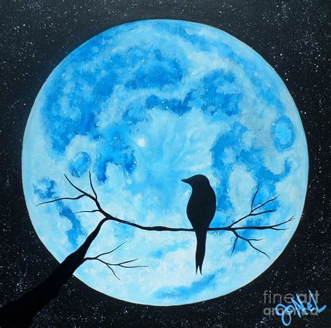 Blue Moon Nights Painting by JoNeL Art - Fine Art America