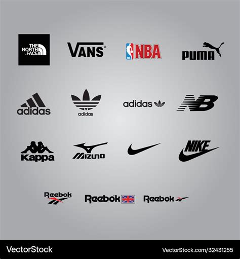 Sport brand logos Royalty Free Vector Image - VectorStock