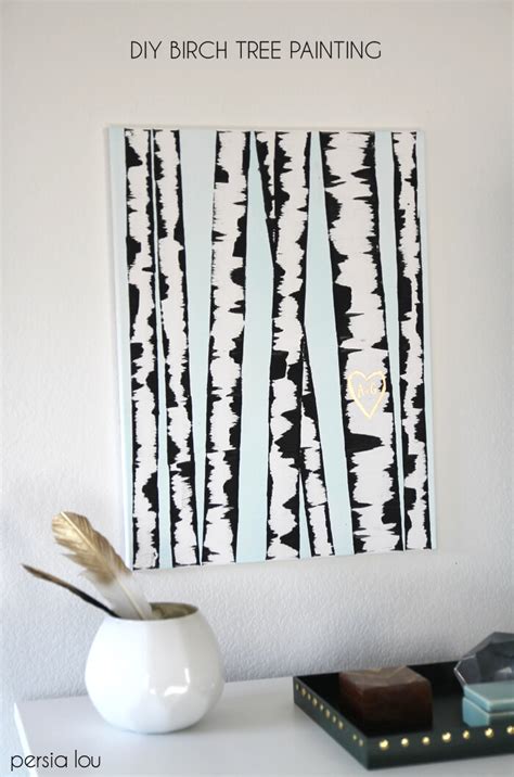 DIY Birch Tree Art - Persia Lou