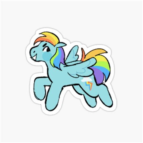 "MLP G4 - Rainbowdash" Sticker by toucanburger | Redbubble