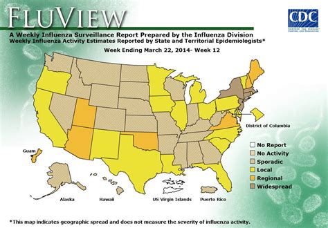 CDC - Influenza (Flu) | Weekly Report: Influenza Activity Interactive Map