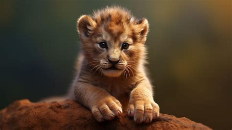 Premium AI Image | Cute Lion Cub Baby Wallpaper With Thomas Wrede Style ...