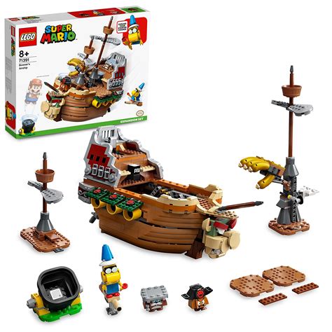 Buy LEGO 71391 Super Mario Bowser's Airship Expansion Set, Collectible ...