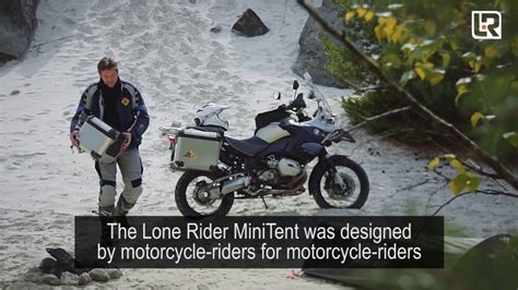 LONE RIDER compact motorcycle tent - MiniTent - YouTube