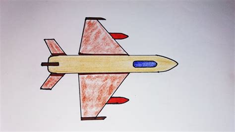 Easy fighter jet drawing for kids and beginners| Drawing of a fighter ...