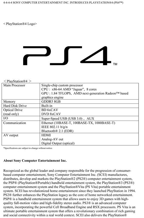 PlayStation 4 Specifications Analysis - Are They Actually Better than a ...