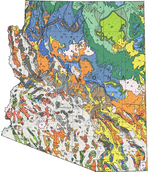 Arizona Geologic Map • Mapsof.net