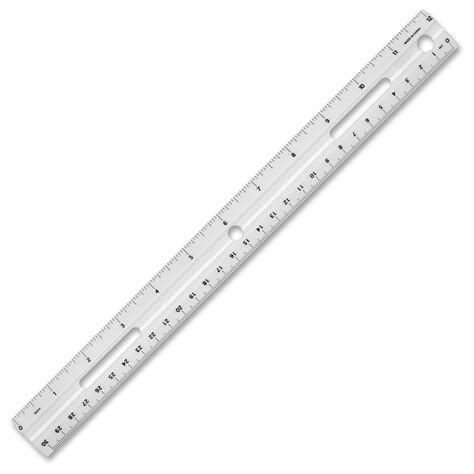 12" White Plastic Ruler - Ready-Set-Start