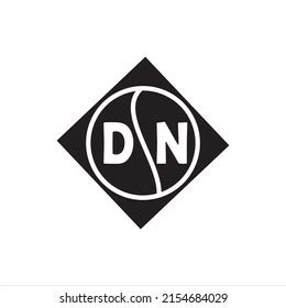 Dn Letter Logo Design On White Stock Vector (Royalty Free) 2154684029 ...