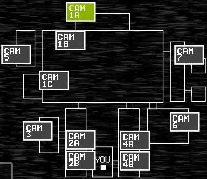 Fnaf 1 layout and All Cams ( Brightened ) | Five Nights At Freddy's Amino