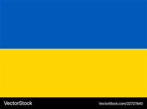 Flag of ukraine with official colors Royalty Free Vector