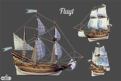 Free 3D Model of Pirate Ship – Fluyt