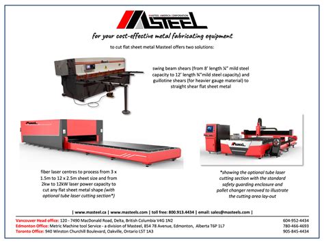 Masteel metal fabricating equipment - Masteel