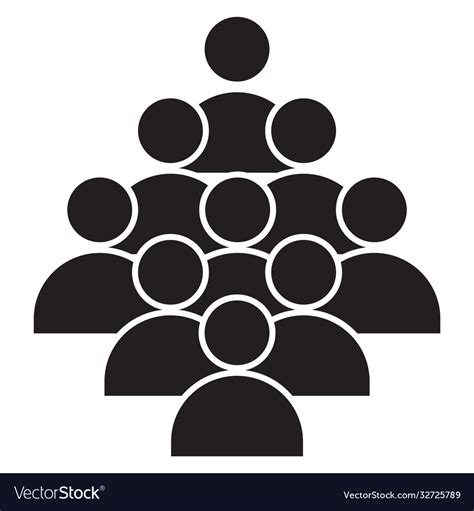 Crowd people icon Royalty Free Vector Image - VectorStock