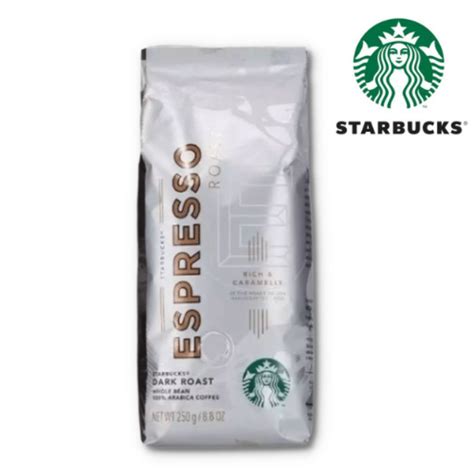 STARBUCKS COFFEE ESPRESSO ROAST 250GRAMS WHOLE BEANS RICH AND CARAMELLY ...