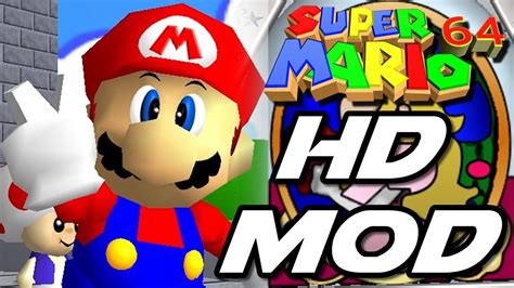 Super Mario 64 HD GRAPHICS MOD (High Res - N64) - YouTube