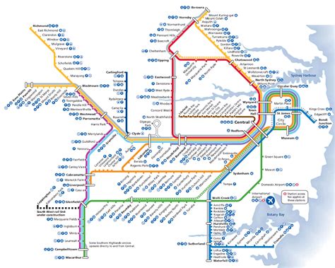 Sydney Rail Transport Map | Transport map, Orange line, Train projects