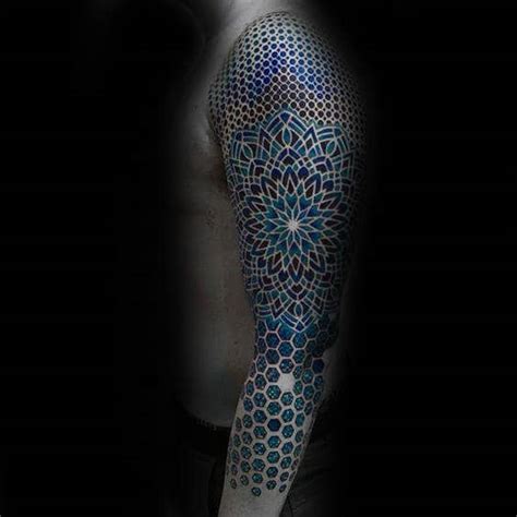 80 Fractal Tattoo Designs For Men - Repeating Geometry Ink Ideas