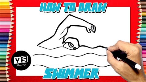 How to draw a Swimmer - YouTube