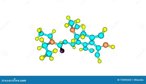 Lysergic Acid Diethylamide or LSD Molecule Isolated on White Stock ...