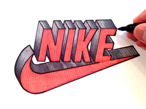 How to Draw Nike Logo in 3D - Best on Youtube - YouTube | Nike drawing ...