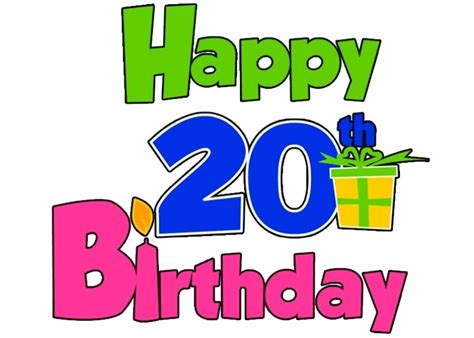 Happy 20th Birthday Clip Art