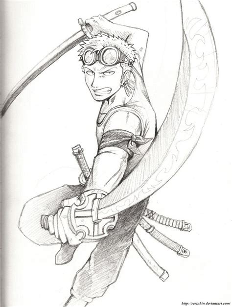 Zoro Sketch at PaintingValley.com | Explore collection of Zoro Sketch