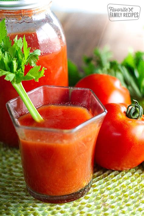 Homemade Tomato Juice Recipe