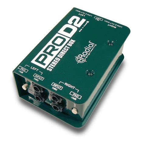 Radial Pro D2 Stereo Passive DI Box - DI Boxes - Microphones - Studiospares