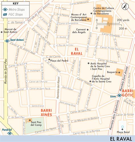 Map of El Raval | El Raval | Fodor's Travel Guides