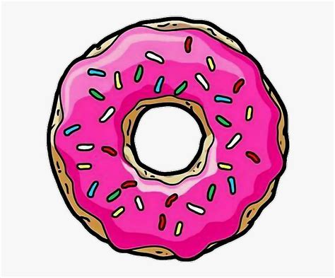 #tumblr #donut #homer #simpsons - Simpsons Donut, HD Png Download - kindpng