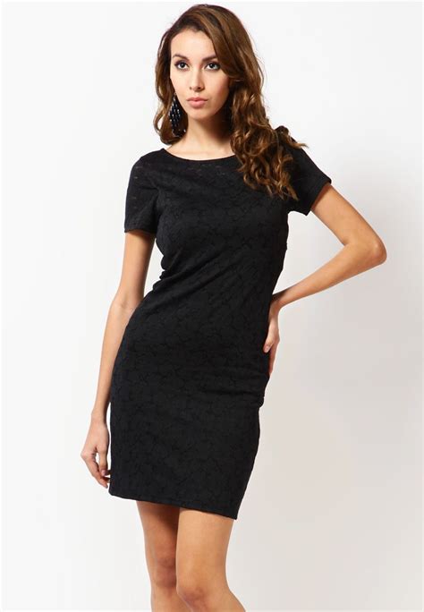 Plain black cowl neck mini dress | Black short sleeve dress, Dresses ...